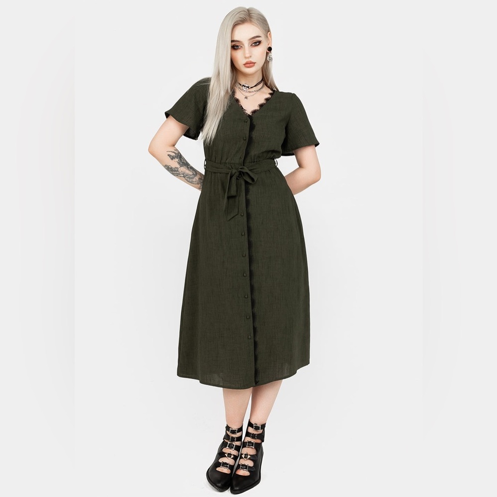 NWT Disturbia Ava Angel Sleeve Midi Dress US 2 / UK 6 - Picture 3 of 8